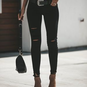 VICI Split Ankle Denim - Black size 9